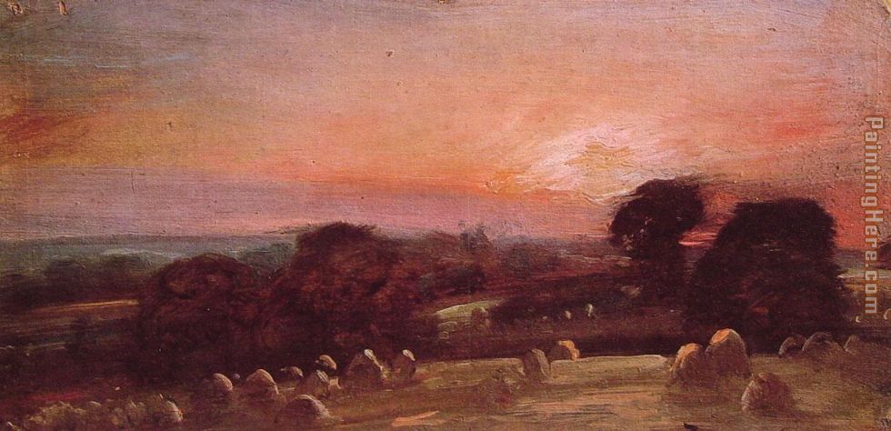 A Hayfield at East Bergholt painting - John Constable A Hayfield at East Bergholt art painting